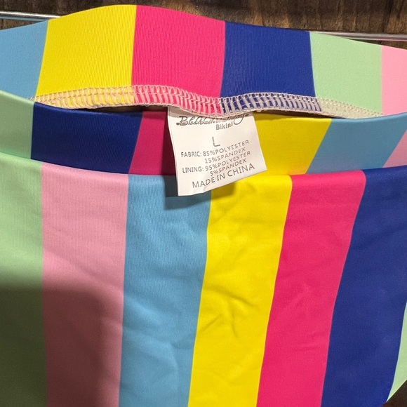 Colorful Striped Bikini Set - Picture 2 of 3